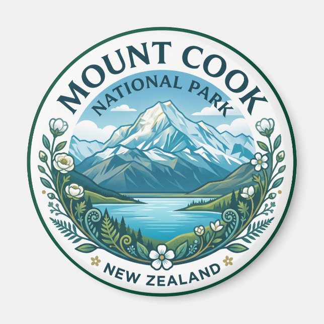 Imã Parque Nacional Aoraki / Monte Cook Nova Zelândia (Frente)