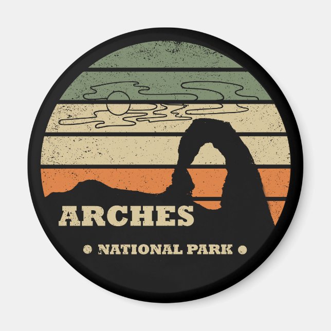 Imã Parque Nacional Arches Vintage - Moab - Utah  (Frente)