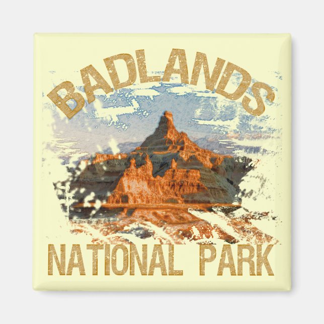 Imã Parque Nacional Badlands (Frente)