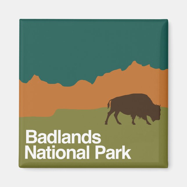 Imã Parque Nacional Badlands (Frente)