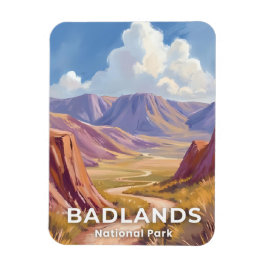 Ímã Parque Nacional Badlands Dakota do Sul Viagem Arte