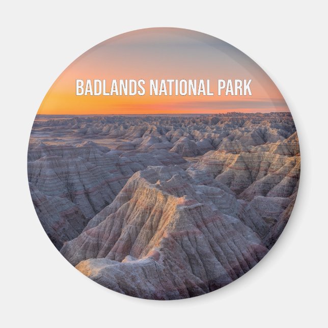 Imã Parque Nacional Badlands Souvenir Magnet (Frente)