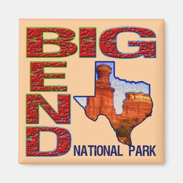 Imã Parque Nacional Big Bend (Frente)