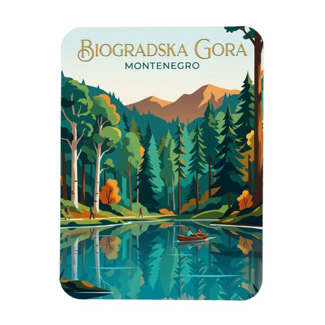 Ímã Parque Nacional Biogradska Gora Montenegro (Vertical)