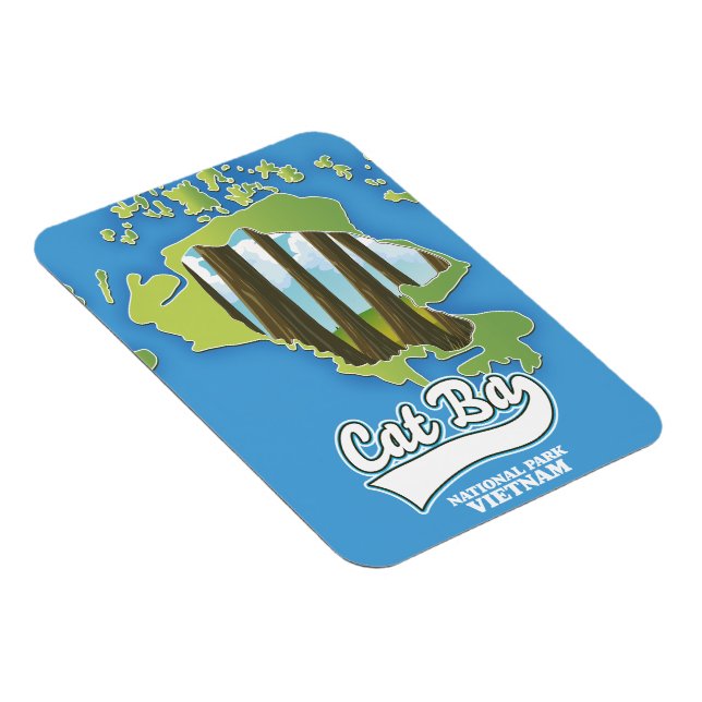 Ímã parque nacional cat ba mapa de viagem vietnã  (Lado Direito)