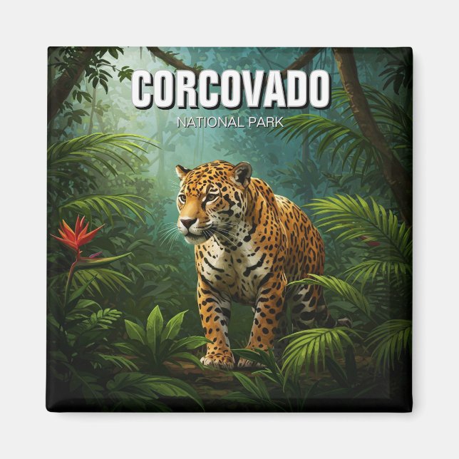 Imã Parque Nacional da Costa Rica Viagem Jaguar (Frente)