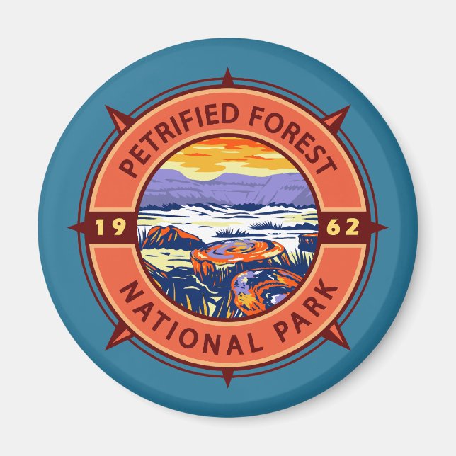 Imã Parque Nacional da Floresta Petrificada Compass (Frente)