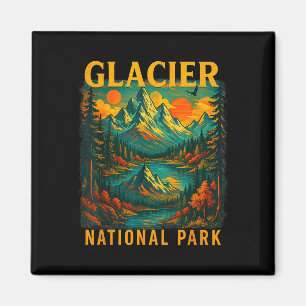 Imã Parque nacional da geleira viagem retro montanha
