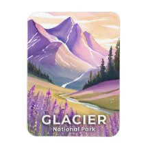 Parque Nacional da Glaciar | Aquarela de Lavanda d