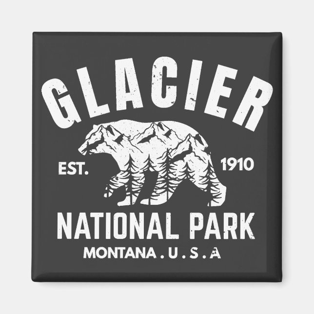 Imã Parque Nacional da Glaciar EUA Montana (Frente)