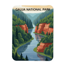 Ímã Parque Nacional da Letônia Gauja Viagem
