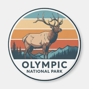 Imã Parque nacional da olimpiadas Roosevelt Elk Washin