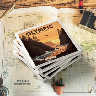 Imã Parque Nacional da Olimpiadas Vintage