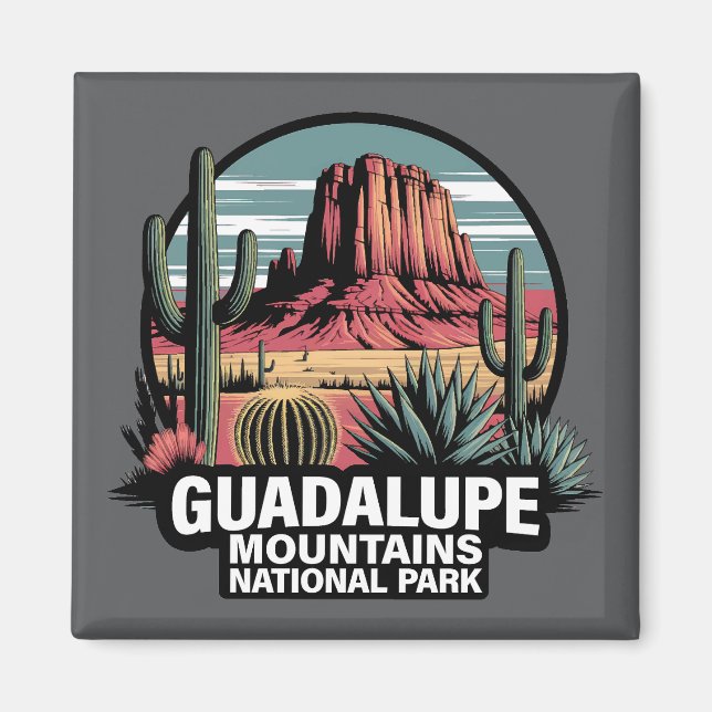Imã Parque Nacional das Montanhas Guadalupe Texas (Frente)