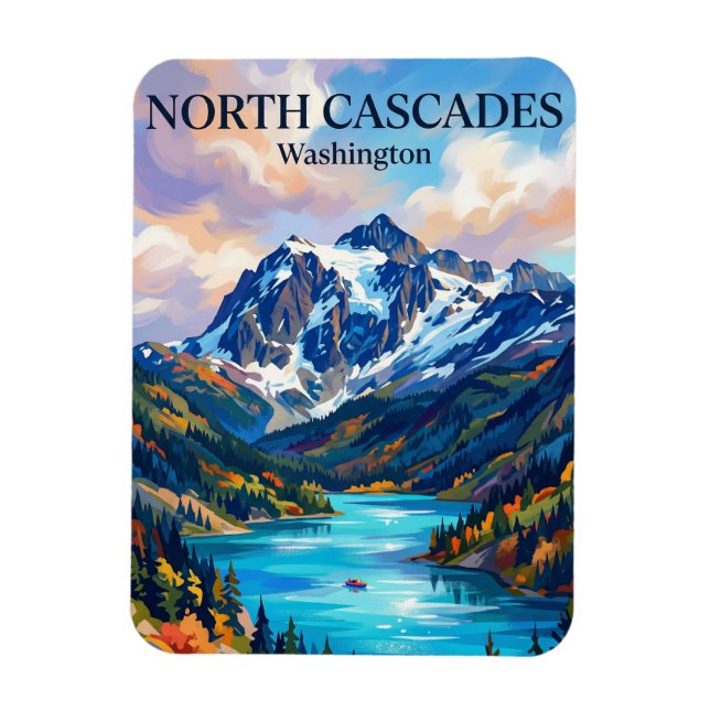 Ímã Parque Nacional das North Cascades Washington (Vertical)