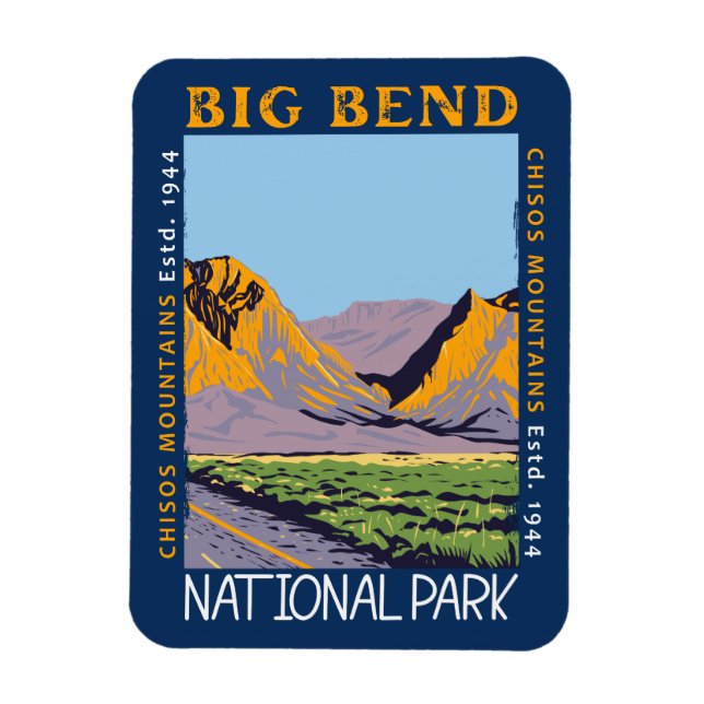 Ímã Parque Nacional de Big Bend, Chisos Mountain, se a (Vertical)