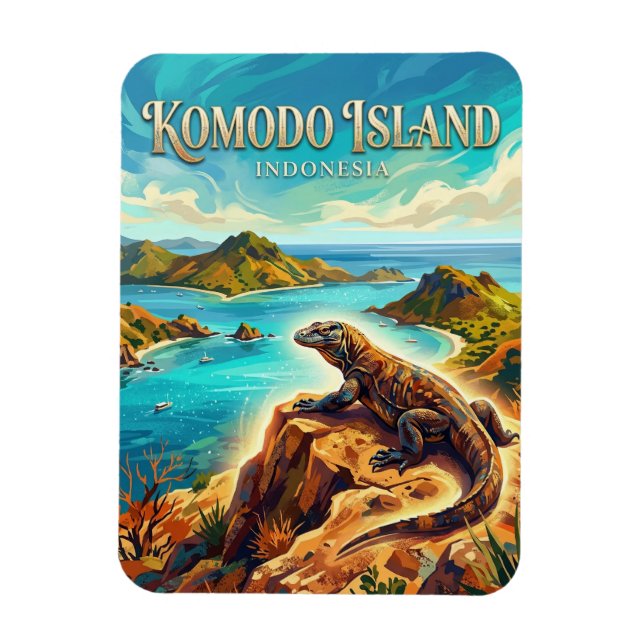Ímã Parque Nacional de Komodo Indonésia (Vertical)