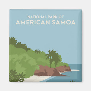 Imã Parque Nacional de Samoa Mínimalista Americano