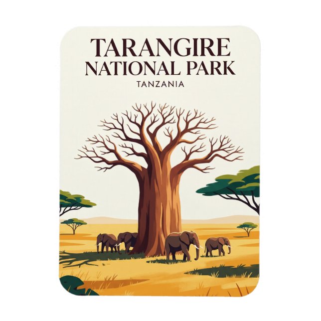Ímã Parque Nacional de Tarangire Tanzânia (Vertical)