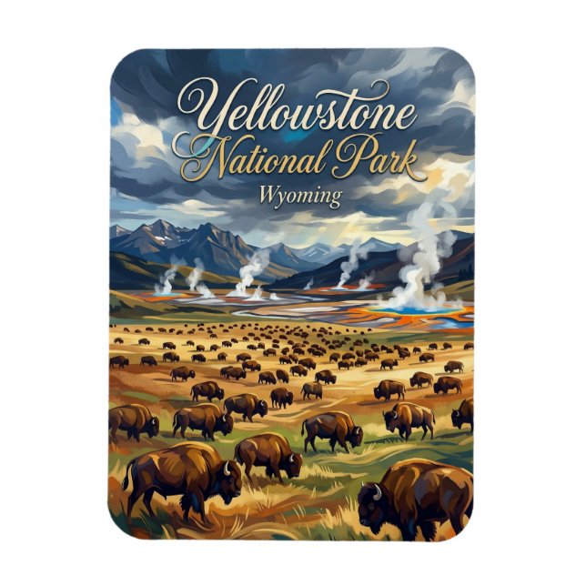 Ímã Parque Nacional de Yellowstone EUA (Vertical)