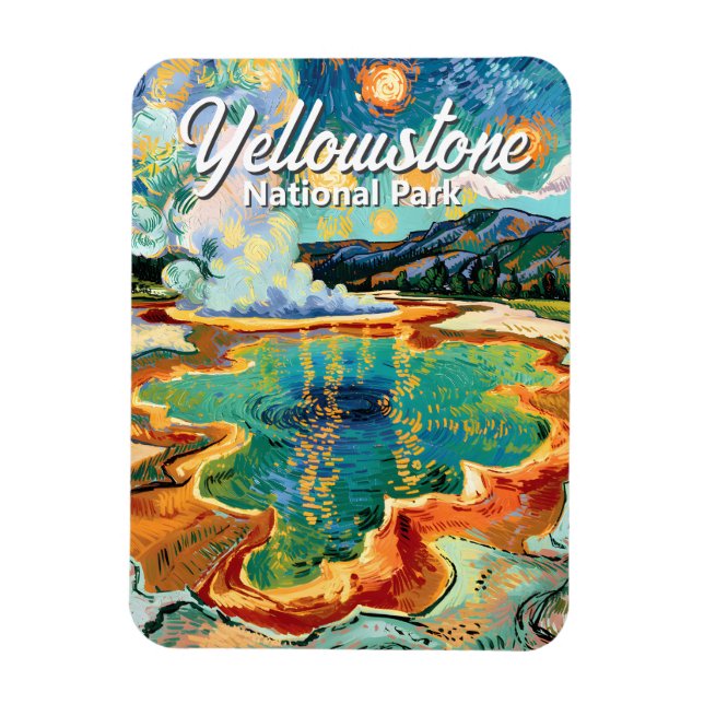 Ímã Parque Nacional de Yellowstone Grand Prismatic Van (Vertical)
