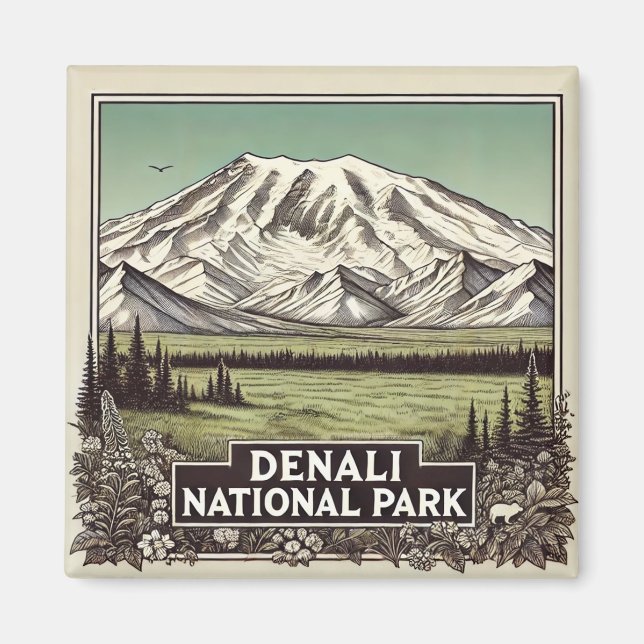Imã Parque Nacional Denali (Frente)
