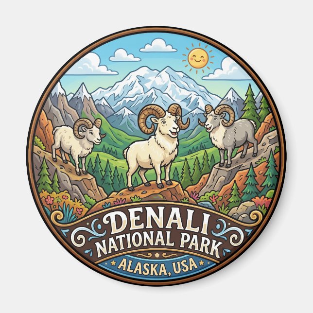 Imã Parque Nacional Denali Alasca (Frente)