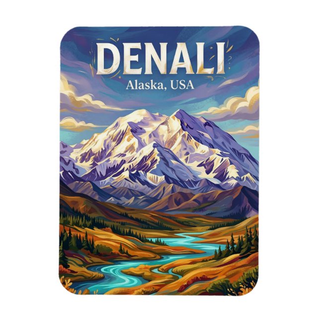 Ímã Parque Nacional Denali EUA (Vertical)