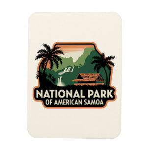 Ímã Parque Nacional do Americano Samoa Emblem