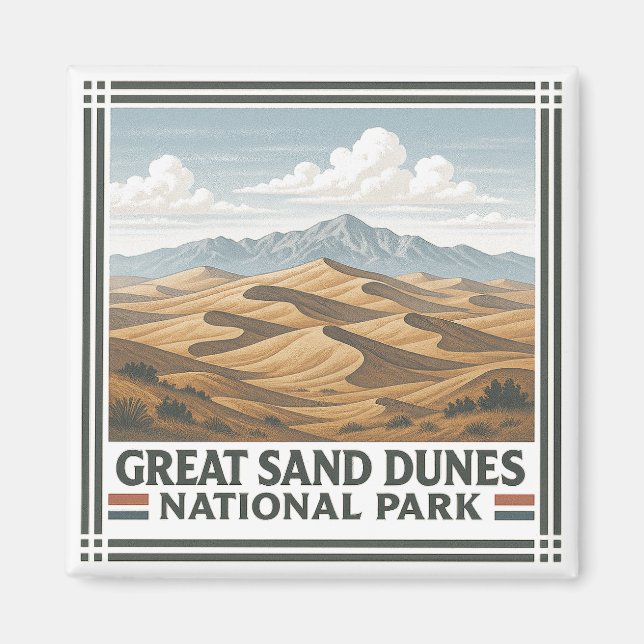 Imã Parque Nacional do excelente Sand Dunes (Frente)