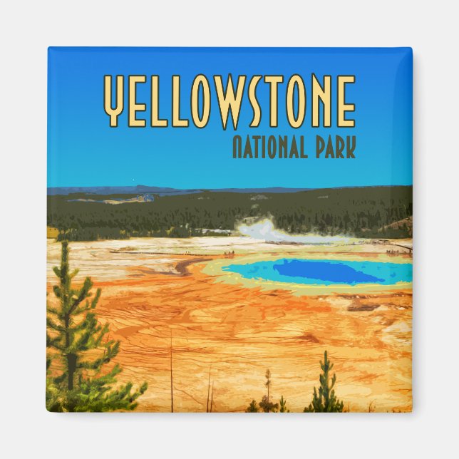 Imã Parque Nacional do Grande Prismático Yellowstone V (Frente)