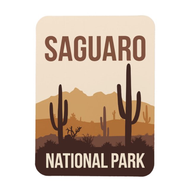 Ímã Parque Nacional do Saguaro - Viagem mínima (Vertical)
