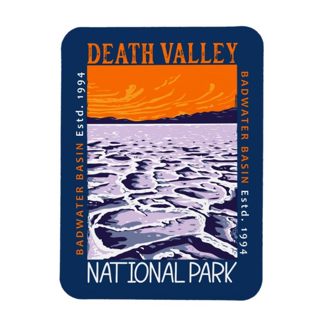 Ímã Parque Nacional do Vale da Morte Bacia de Badwater (Vertical)