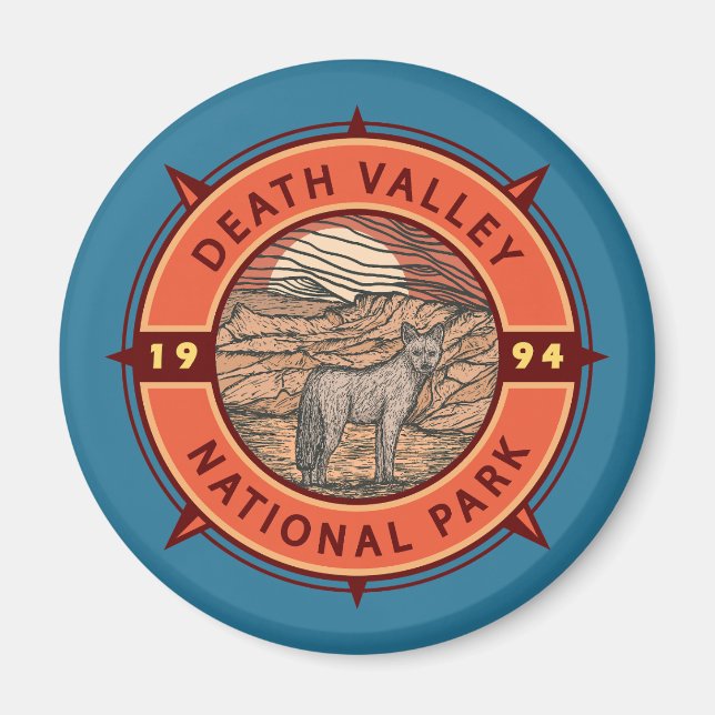 Imã Parque Nacional do Vale do Morte - Coyote Compass  (Frente)