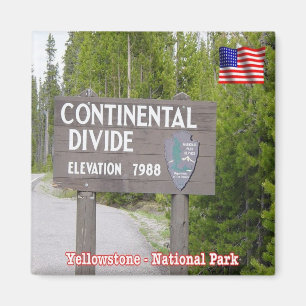 Imã Parque Nacional dos EUA Yellowstone - Divisão Con