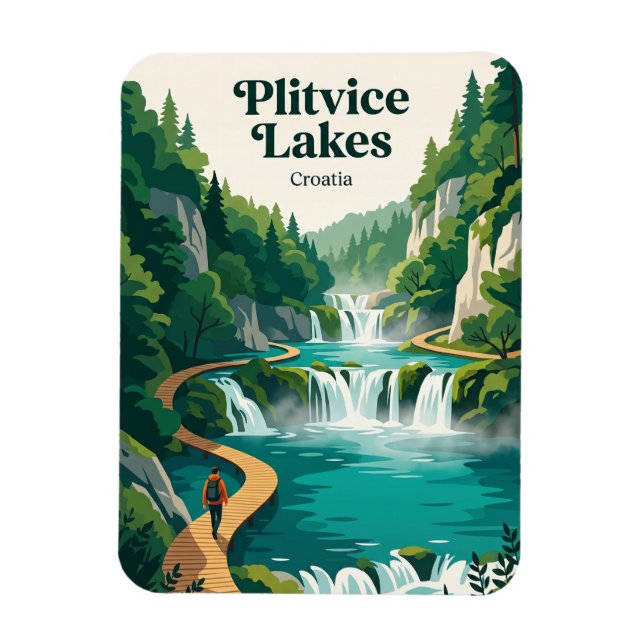 Ímã Parque Nacional dos Lagos de Plitvice Croácia (Vertical)