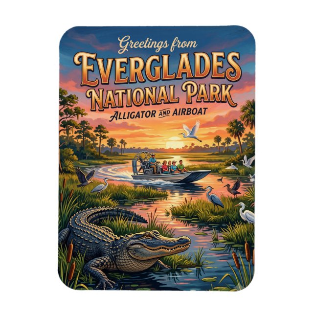 Ímã Parque Nacional Everglades Flórida (Vertical)