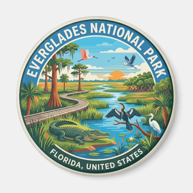 Imã Parque Nacional Everglades Flórida (Frente)