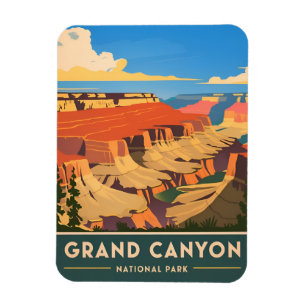 Ímã Parque Nacional Grand Canyon Viagem Vintage Retro