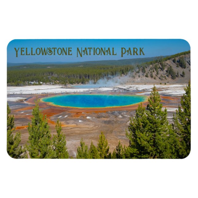Ímã Parque Nacional Grand Prismatic Primavera Yellowst (Horizontal)