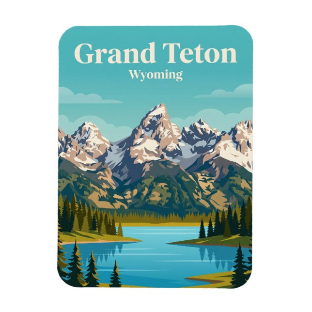 Ímã Parque Nacional Grand Teton EUA (Vertical)