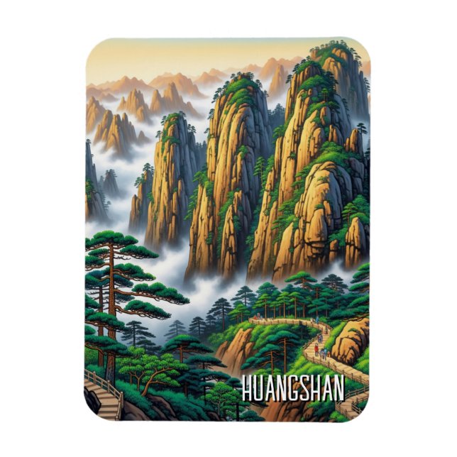 Ímã Parque Nacional Huangshan China (Vertical)