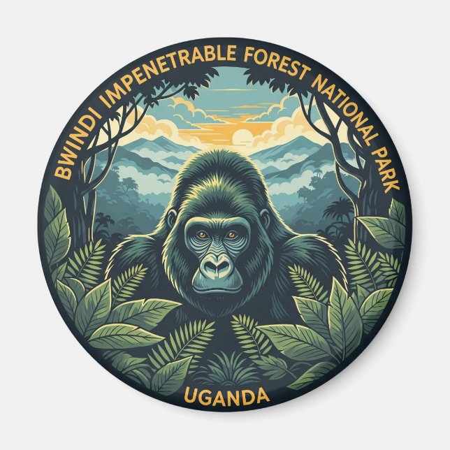 Imã Parque Nacional Impenetrável de Uganda Bwindi (Frente)