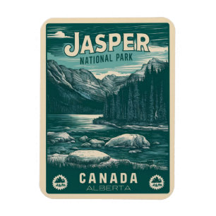 Ímã Parque Nacional Jasper Alberta Canadá presentes vi