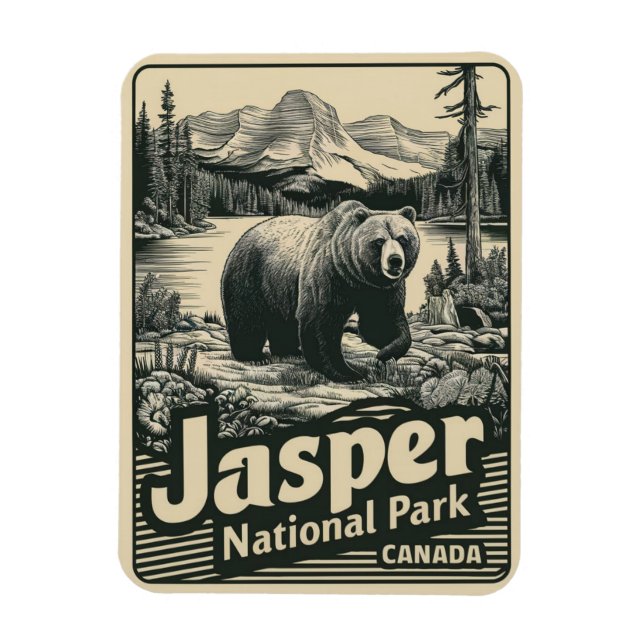 Ímã Parque Nacional Jasper Alberta Canadá presentes vi (Vertical)