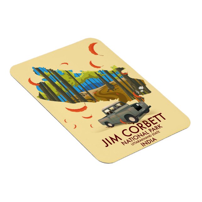 Ímã Parque Nacional Jim Corbett, Estado de Uttarakhand (Lado Direito)