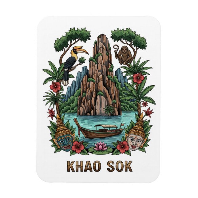 Ímã Parque Nacional Khao Sok Tailândia (Vertical)