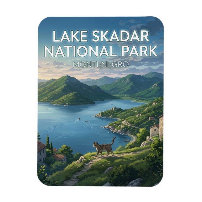 Ímã Parque Nacional Lago Skadar Montenegro (Vertical)