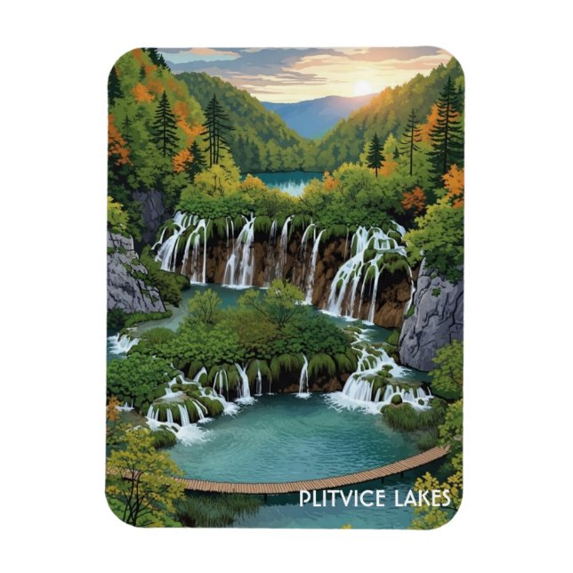 Ímã Parque nacional Lagos de Plitvice Croácia (Vertical)
