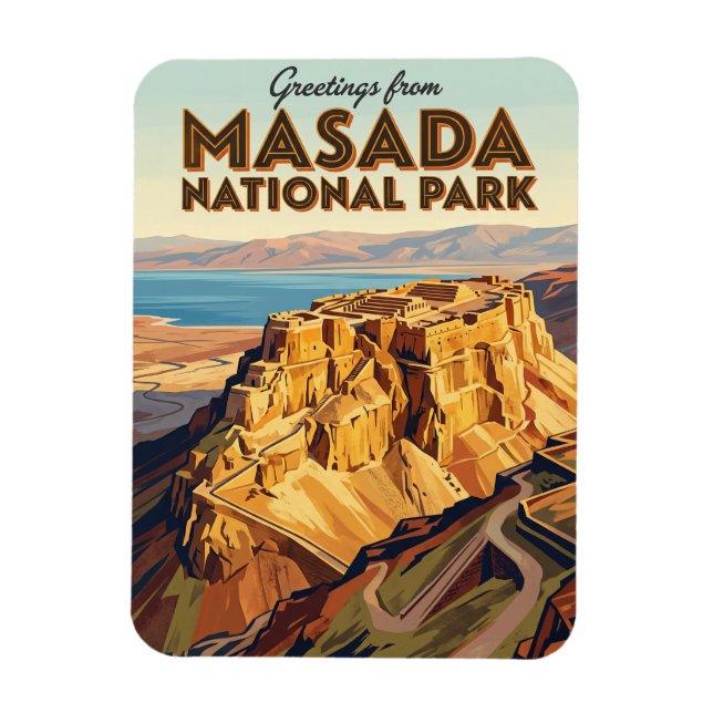 Ímã Parque Nacional Masada Israel (Vertical)